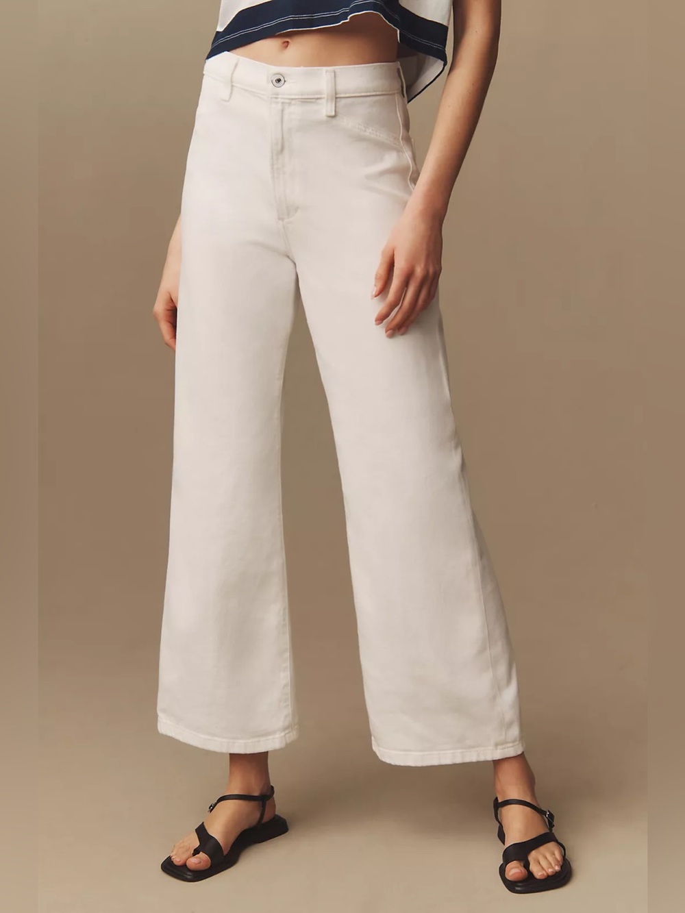 Favorite Daughter Mischa High-Rise Wide-Leg Jeans in Leche